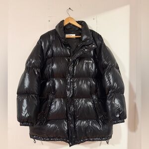 Celine Shiny Black Puffer Jacket